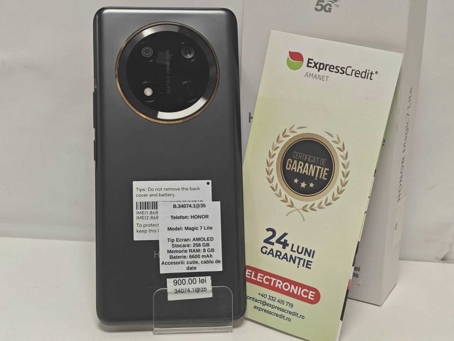 (AG 35) Telefon Honor Magic 7 Lite B.34074 / Garantie 2 ani / 900 lei