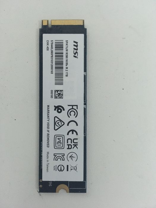 SSD m2 от msi на 1 tb