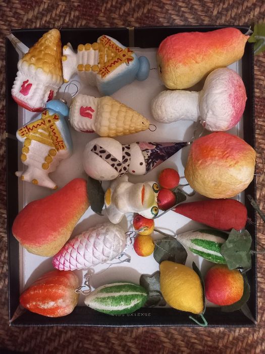 СССР елочные игрушки и Дед Мороз,см.все фото