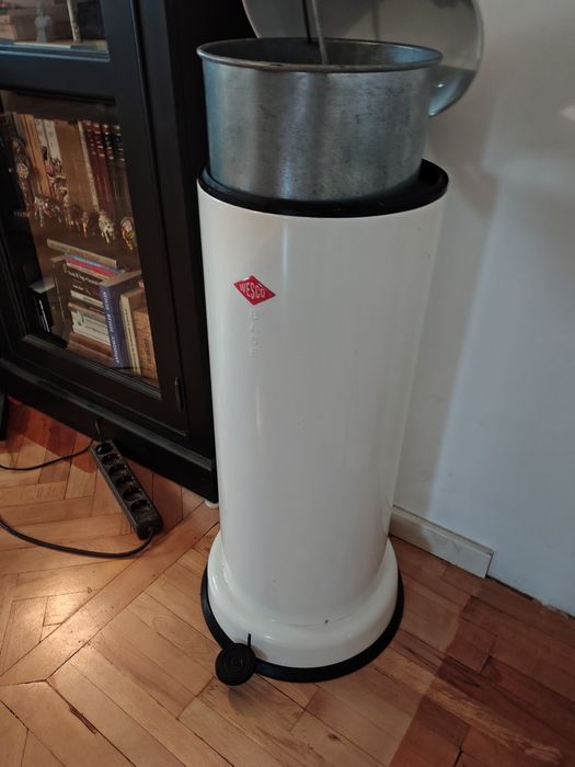 cos gunoi Wesco Big boy, alb, stare impecabila, 80 cm inaltime