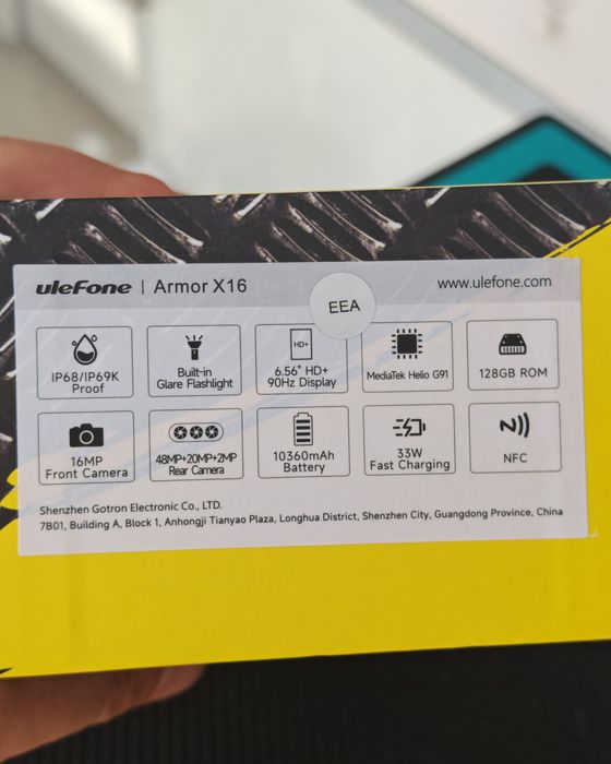 Ulefone Armor X16, 6/128 GB, Nou, 2 ani garanție