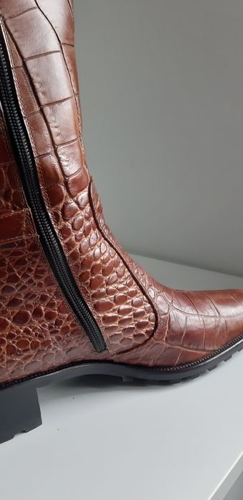 Cizme damă piele crocodil  (7 1/2)