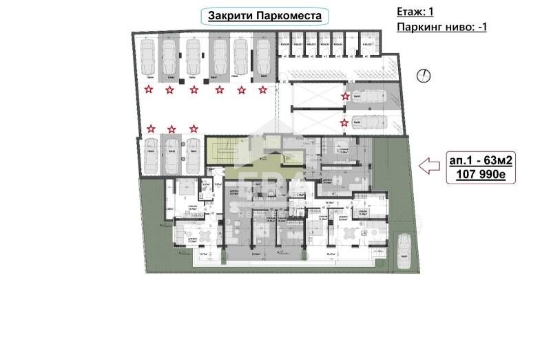 Продава се Двустаен апартамент в Варна, Изгрев - 62 кв.м за 888 €/кв.м - Снимка #1