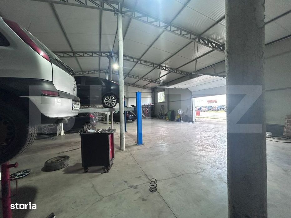 Service auto complet echipat de inchiriat, 400 mp, Parcare generoasa