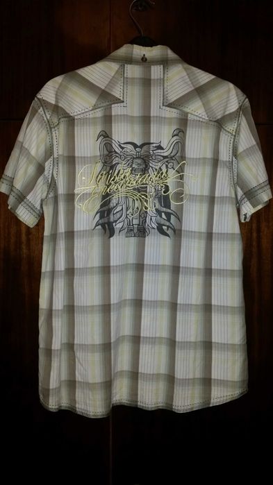 Нова Мъжка риза, 100% Памук, размер М, къс ръкав.