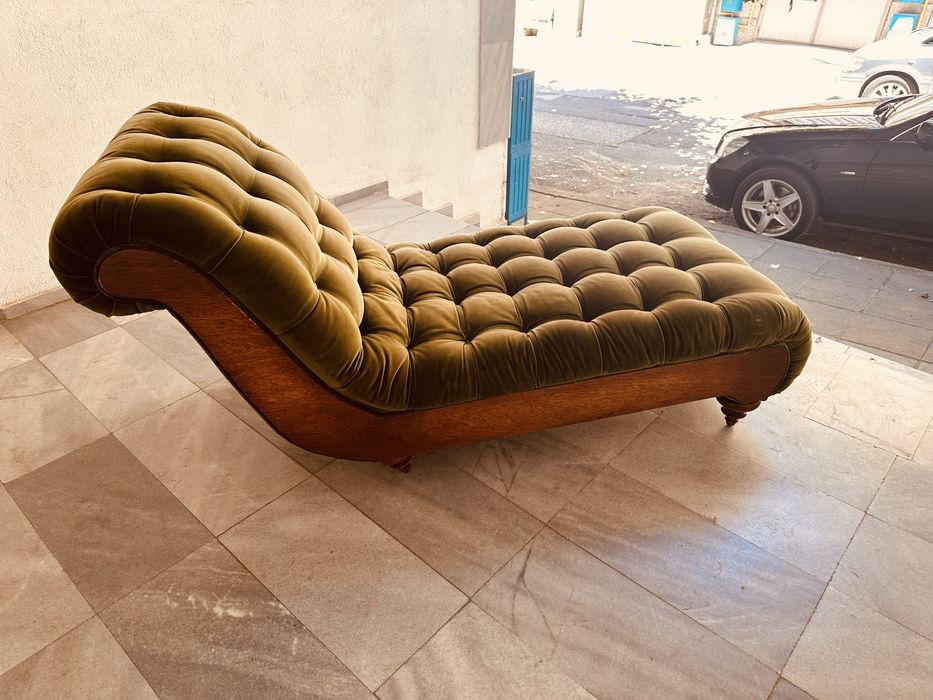 Дизайнерска лежанка Chaise Longue – арт деко / постмодерн / кадифе