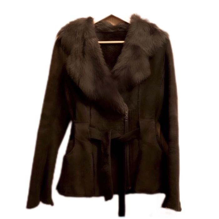 Женская дубленка, шуба, шубка. Мех ягненка (тоскана] Греция