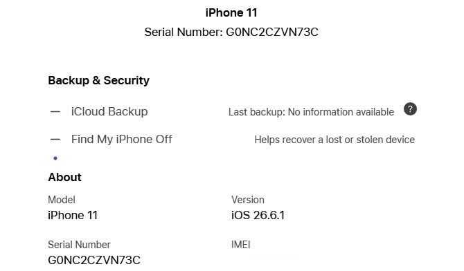 Iphone 11  Perfect funcional iOS 26.6.1