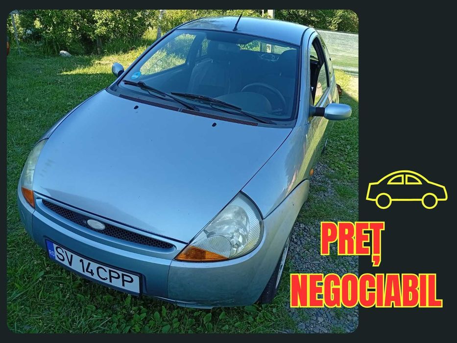 Vând mașina Ford Ka 1.3 benzină, an 2006, înmatriculată, ITP valabil până în decembrie 2026, funcțională, ideală pentru oraș începători, preț 850 euro
