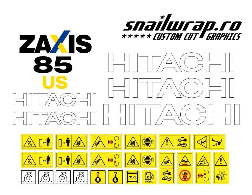 ステッカー　Levi's、BOBSON、McGREGOR、RIVAX Stickere autocolante Hitachi Volvo Kubota Takeuchi Yanmar Terex