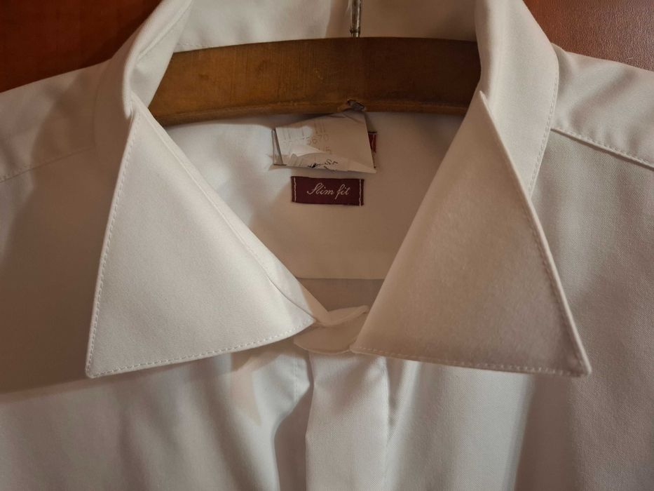 Camasa alba de ceremonie Slim Fit