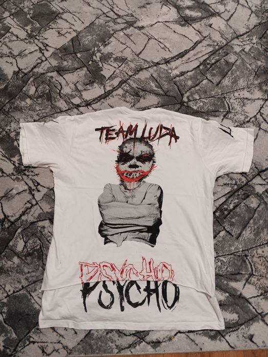 Team Luda тениска psycho 4 бяла