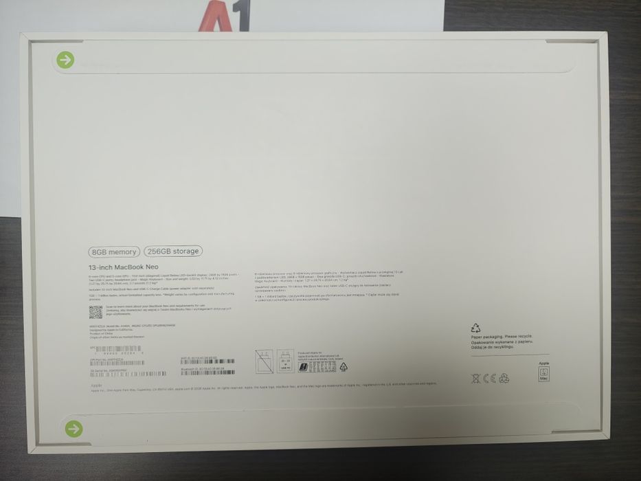 *** ЗАПЕЧАТАН 256GB Лаптоп MacBook Neo Гаранция А1 2028 г. Blue/Син
