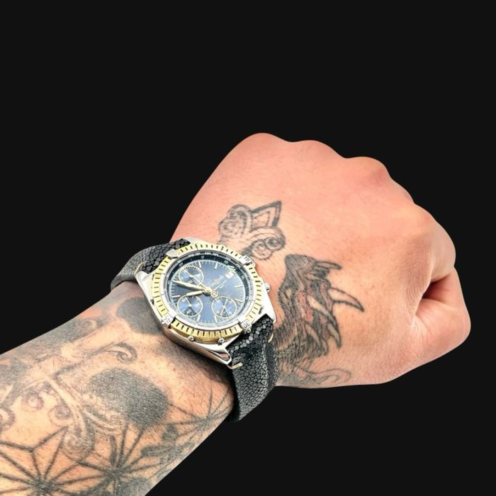 Breitling Chronomat 18k Gold & Steel Valjoux 7750 chronograph