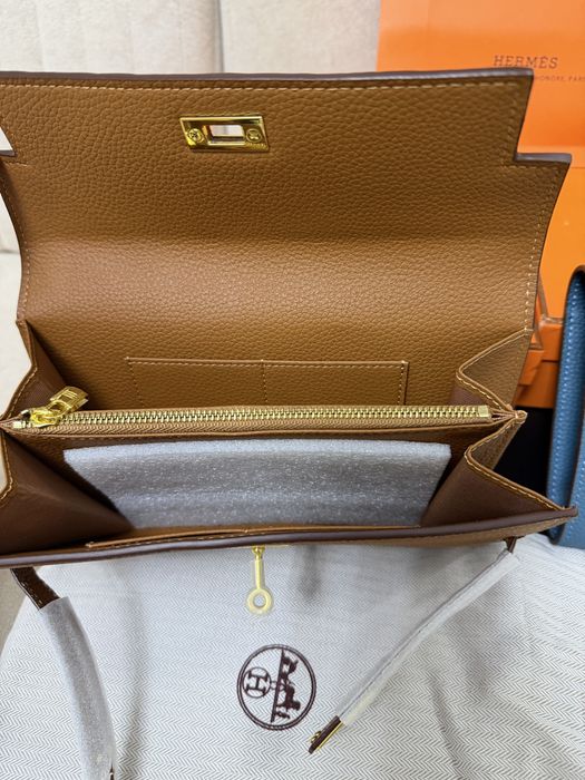 Portofel Hermes Kelly Maro/Blue