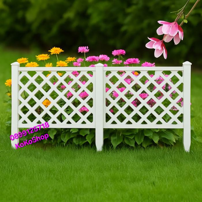 Бяла ограда-240х37 см./декоративна ограда