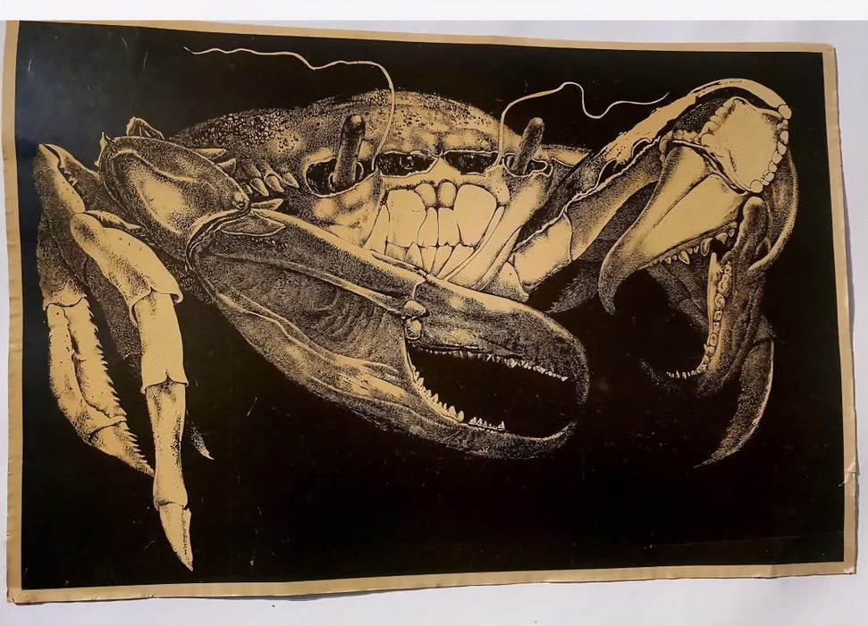 O lucrare rară de grafica semnată Nicolae Saftoiu, martie 1980. Tulcea