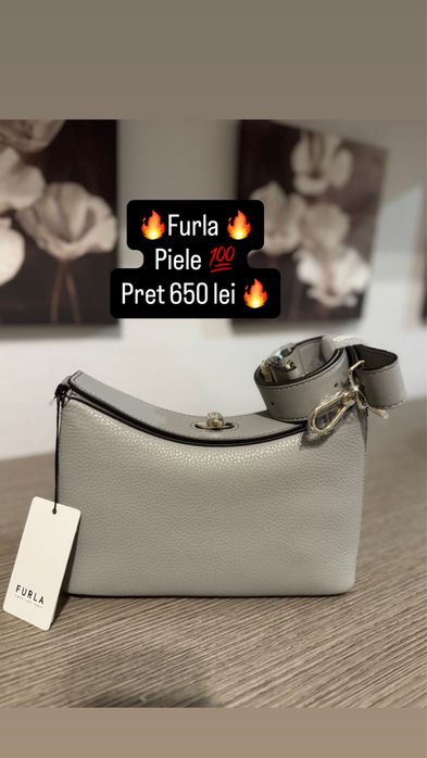 Genti Furla sau posete Coccinelle, noi, originale, piele, din Italia