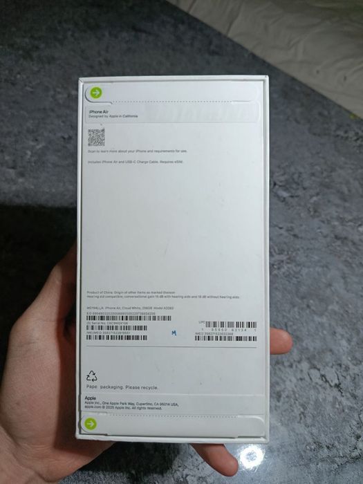 Apple IPhone 17 Air (e-Sim), 256 Gb, Cloud White .