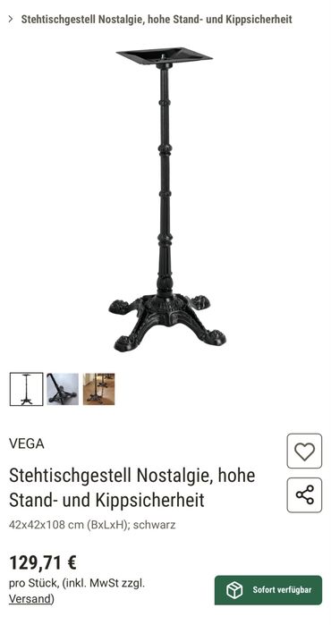 Picioare metalice înalte/ picior masa
