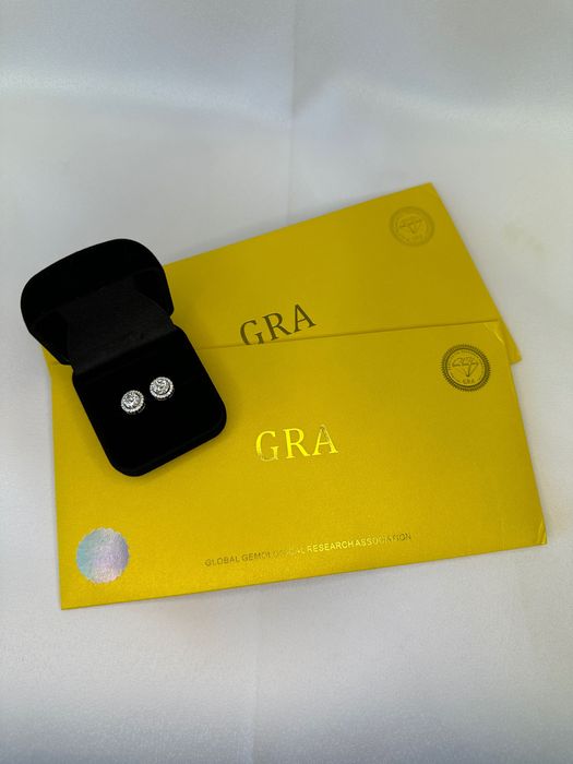 Cercei argint cu Moissanite 0.5ct