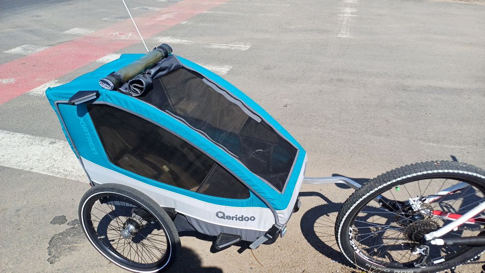 Trasura bicicleta transport copii 2-5 ani, carucior, remorca biciclete