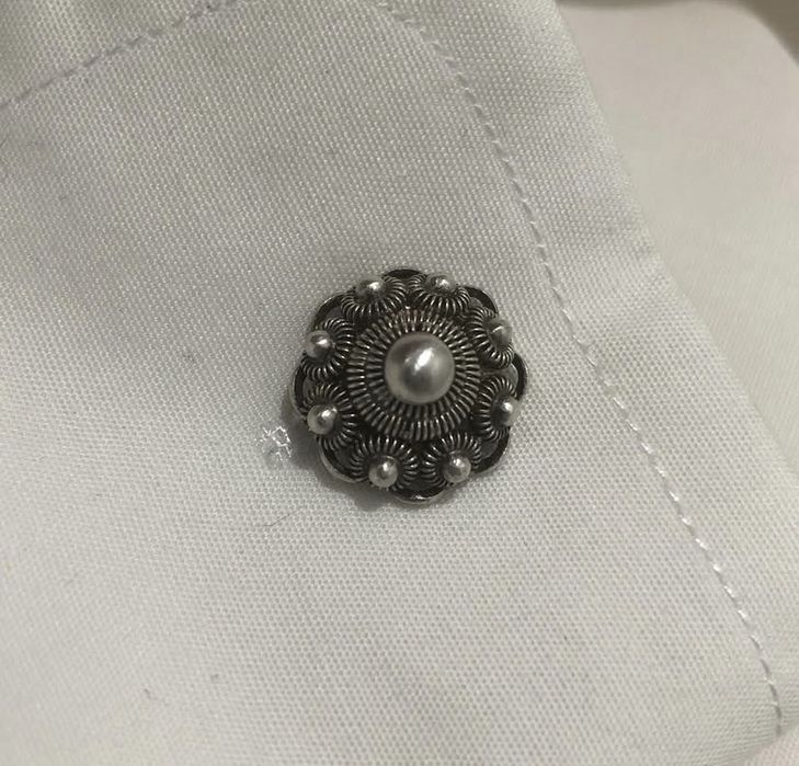 Butoni de cămașă din argint, filigran