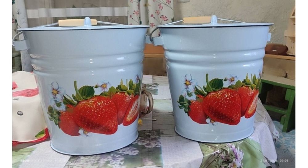 СтальЭмаль ведро Клубника. Шымкент
