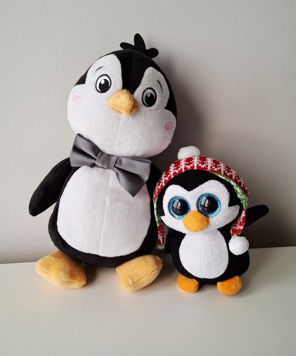 Set pinguini de pluş tata şi copilul Lupilu Ty