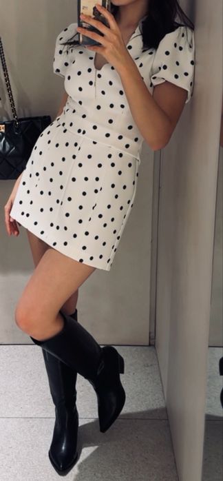 Платье Zara, казаки Zara