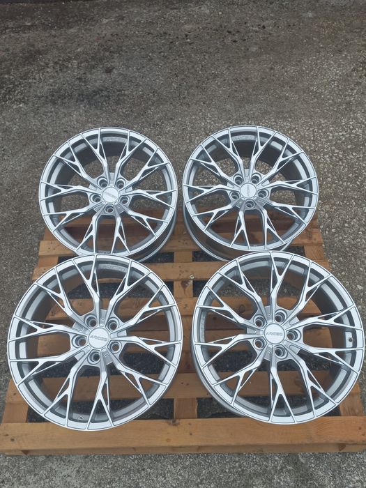19"Roma 5x112 Silver Polish 8.5j et30 Bmw G Audi Mercedes Vw Seat Škoda Чисто Нови