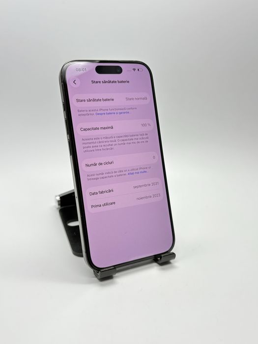 iPhone 15 PRO - Black - Stare Excelenta - Baterie 100% + Garantie