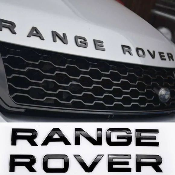 Черна емблема надпис Range Rover Land rover за преден,заден капак