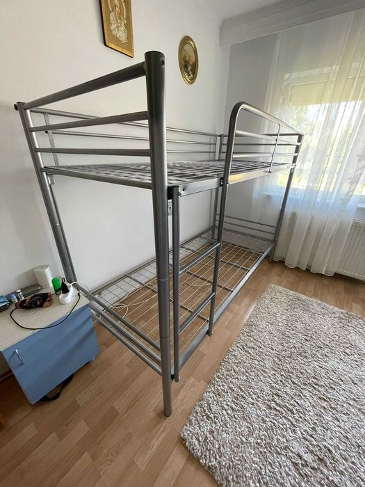 Pat supraetajat metalic + 2 saltele Viscotex Super Ortopedică