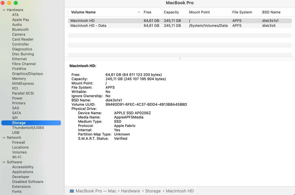 Apple Macbook Pro M2 90% 16/256GB