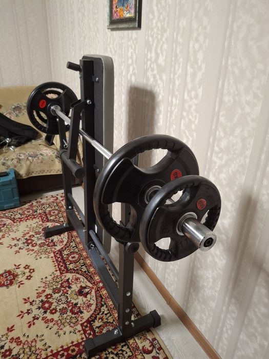 Штанга олимпийская с лежаком