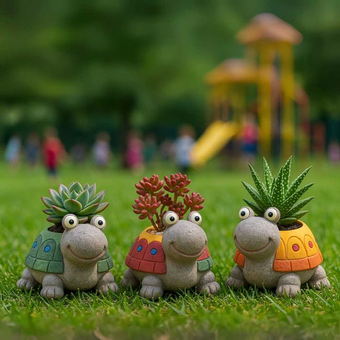 Figurina din ipsos Broscuta-Ghiveci - Saptamana Verde