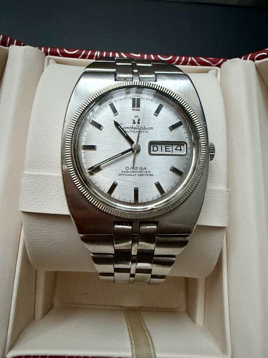 Ceas Omega Constellation Automatic C Line Bezel Aur Alb