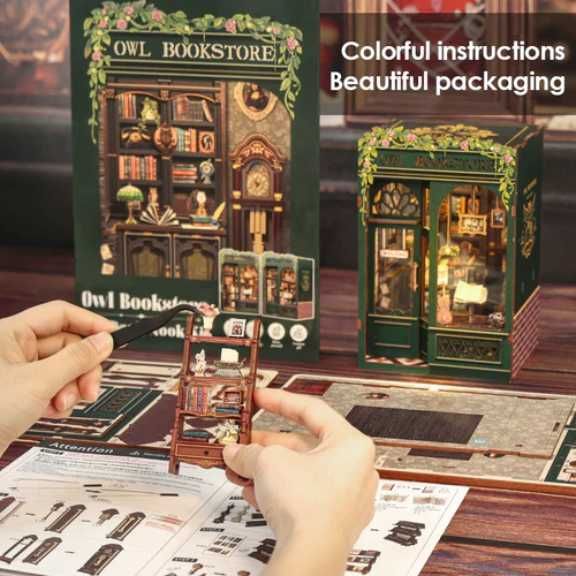 Декорация на Библиотека - BOOK NOOK, разделител за книги, 3D Модел