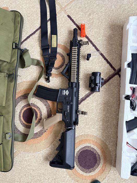 Pachet Replică Airsoft G&G Combat Machine + CYMA M4 + Accesorii