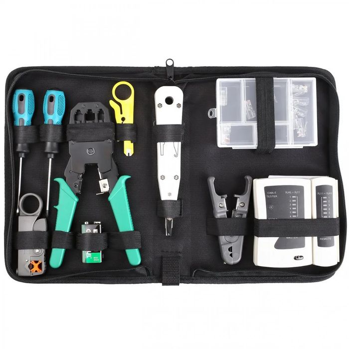 # Набор инструментов для сетевых работ, сетевой тестер, обжим RJ45