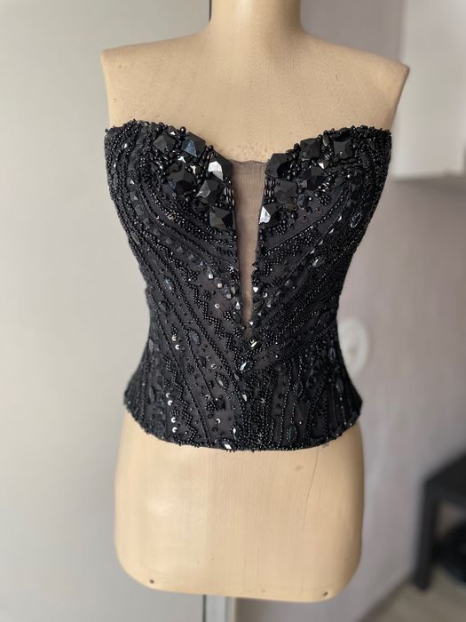 Корсет черен,ръчно изработен