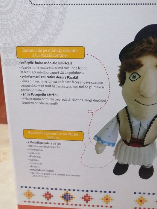 Papusa interactiva vorbitoare traditionala Pacala