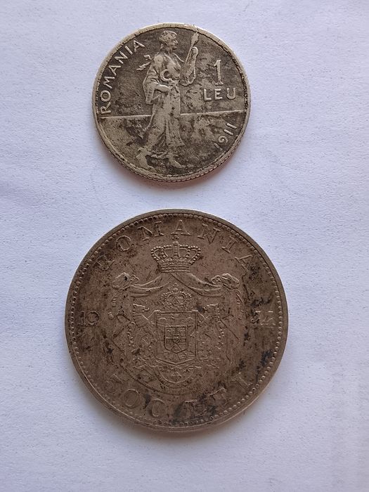 De vânzare două monede românești de argint