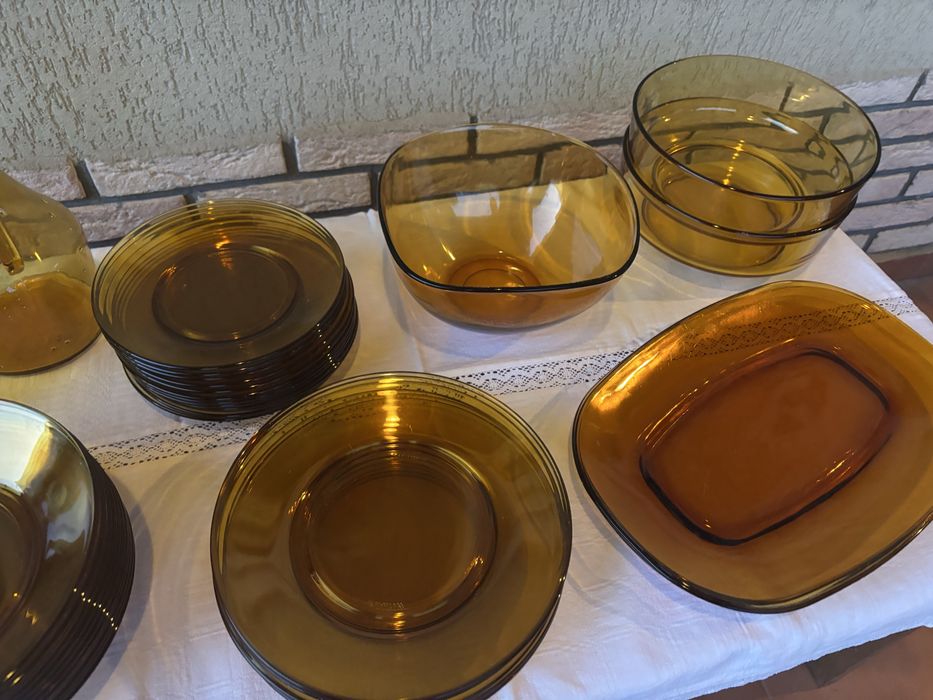 Set masa sticla transparenta