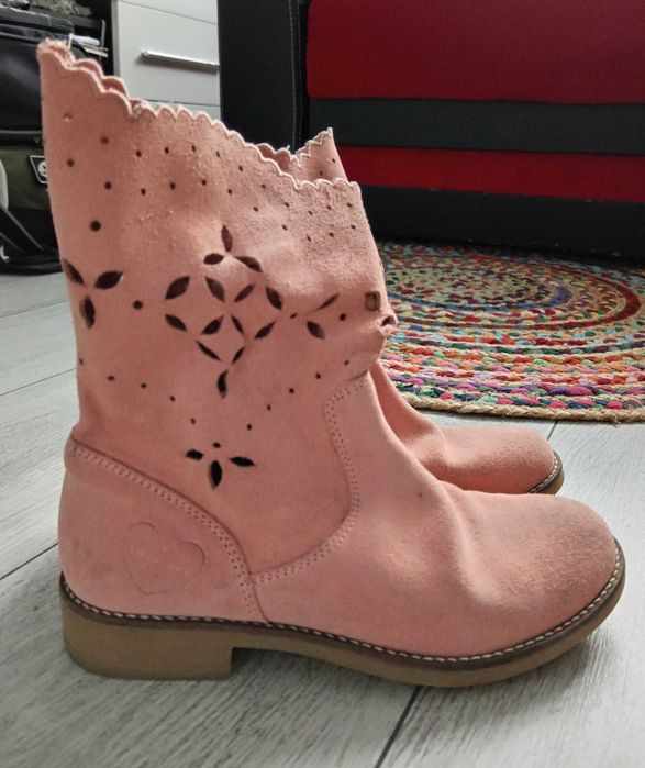 Cizme Twinset, piele perforată