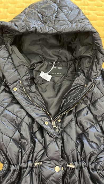 Дълго шушляково яке с качулка