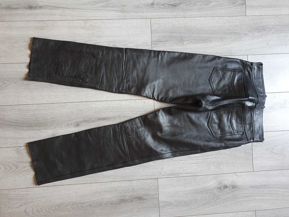 Pantaloni de piele barbati (rock, motor) - Marimea 50 (Talie 81 cm)