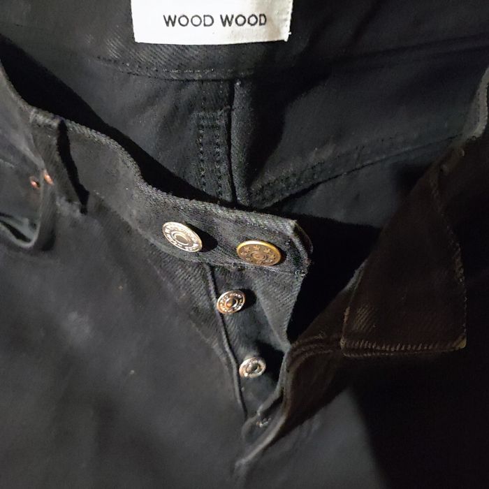 Blugi slim Wood Wood, premium, negri, 34, purtați o singură dată.