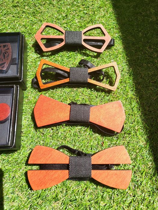 Дървена папионка аксесоар за мъж дете - 11 модела с подаръчна кутия